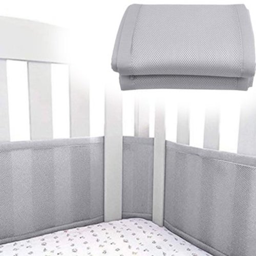 Heizi CushionFor Full Size Life Size Crib Secure Adjustable Height Baby Mesh Crib Bumper Crib Liner Breathable Mesh Crib Liner For Kids