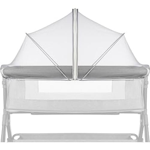 Mosquito Net for Babies Crib to Keep Insects/Bugs/Cats Out, Toddler Bassinet/Bedside Sleeper/Crib Tent Safety Net with Two-Way Zippers & Storage Bag, Breathable Mesh Holes, White