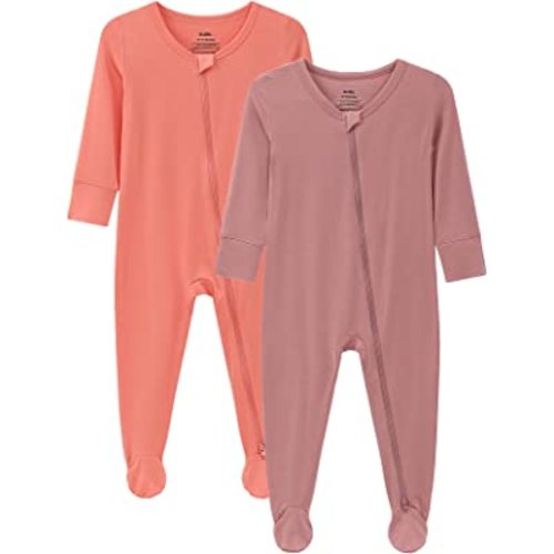 Bamboo Viscose Baby Footed Pajamas -Baby Infant Boys Girls Long Sleeve One Piece Romper - Sleep 'N Play PJ - 0-24 Months