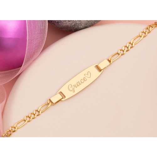 14k Solid Gold Baby Name Bracelet , Baby Id Bracelet , Custom Baby Bracelet , Gold Baby Bracelet , Baby Gold Bracelet , Mother's Day Gifts
