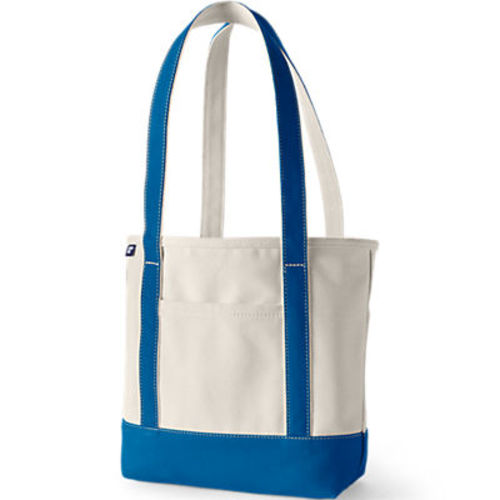 Medium Natural 5 Pocket Open Top Canvas Tote Bag | Lands' End