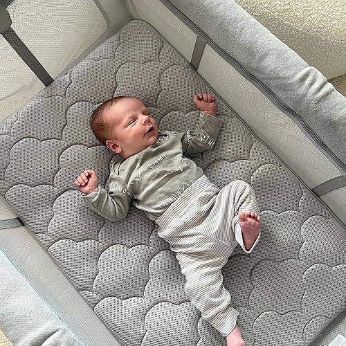 Newton Baby Bassinet Insert for Travel Crib & Playard | Includes Mattress & Sheet - 100% Breathable & Washable, Dual-Layer Cover | Mesh Walls | for Newborns to 15 pounds | Does NOT Include Play Yard