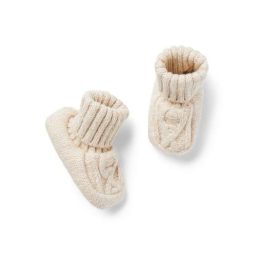 Baby Cable Knit Sweater Bootie