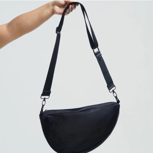 BLACK CROSSBODY DIAPER BAG
