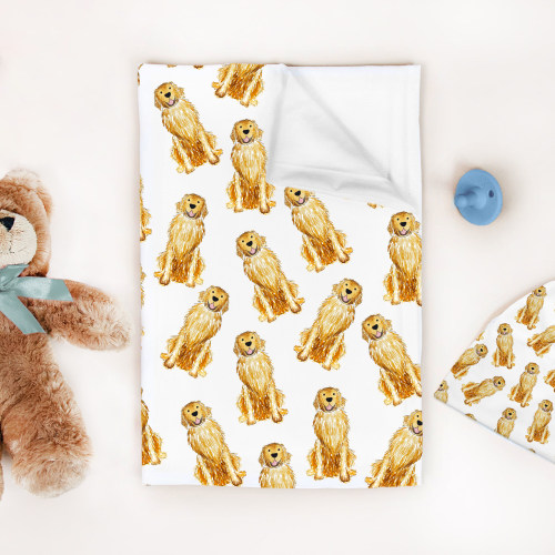 Golden Retriever Swaddle Blanket