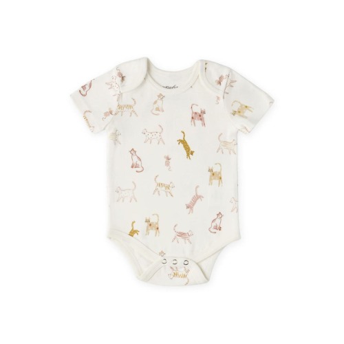 Copy Cat Print Organic Cotton Bodysuit