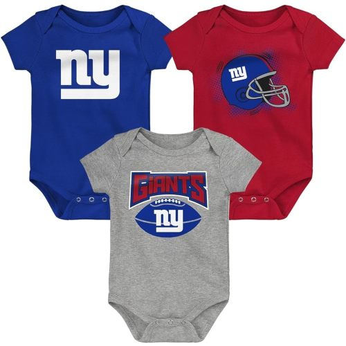 Outerstuff NFL Newborn Infants Game On 3 Piece Primary Logo Creeper Bodysuit Romper Set
