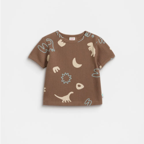 Dino Waffle Tee | Cocoa | Seed Heritage