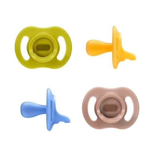 Tommee Tippee Ultra-Light StayPut Pacifier, One-Piece Silicone Design, 6-18m, 4 Pack