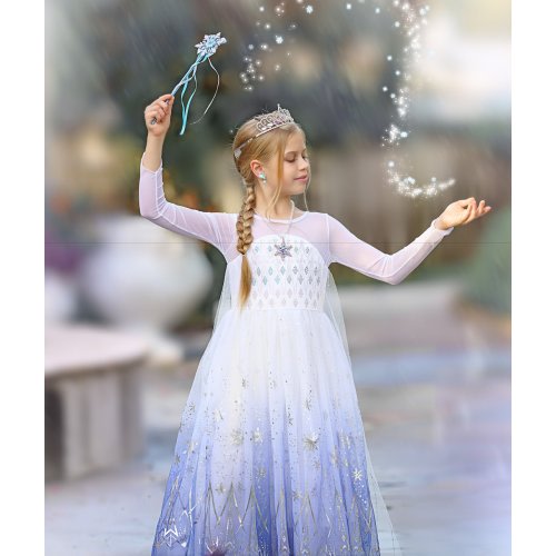 Disney Frozen Elsa Princess Dress Up Set, Dress+Crown Set - size 2T