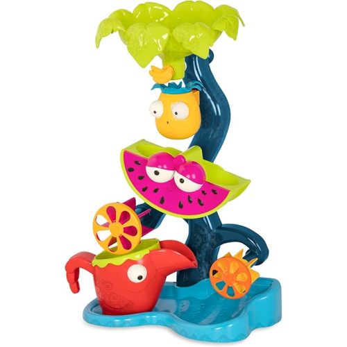 B. toys – Tropical Waterfall Water Wheel Toy – Sand Play for Toddlers – Beach, Pool, Bath Toys with Cups & Accessories – Fun Outdoor activities for Kids 18+ months