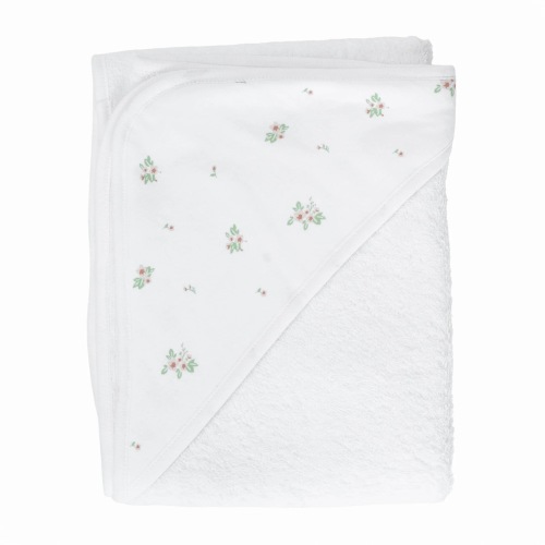 Toalla Bebé Capucha Flor 100% Algodón - Toallita Baño Bebé