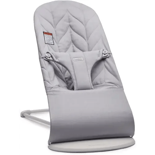 BabyBjörn Bouncer Bliss, Woven, Petal Quilt, Light Gray