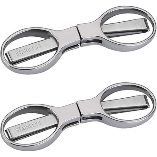 2Pcs Folding Scissors,Portable Stainless Steel Telescopic Cutter, Safety Foldable Pocket Badge Small Scissors for Home, Office, Craft, Sewing, Nurse Accessories, Travel