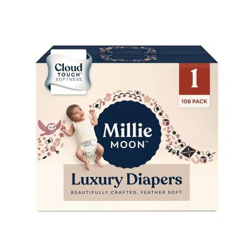 Millie Moon Luxury Diapers - (Size 1 and Count 108)