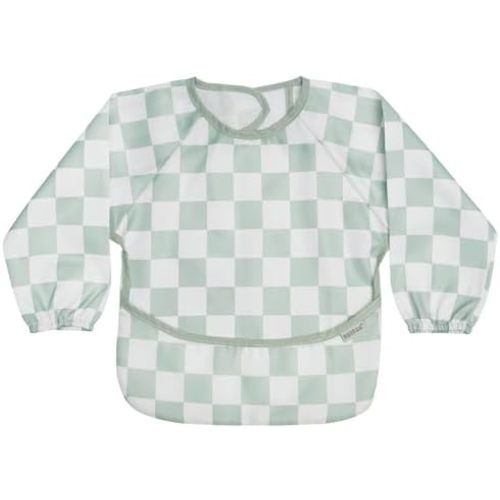 haakaa Long Sleeve Baby Bib, Waterproof & Adjustable Baby Smock Bib for Eating, Painting & Play, Easy Wipe Clean, 6–24M