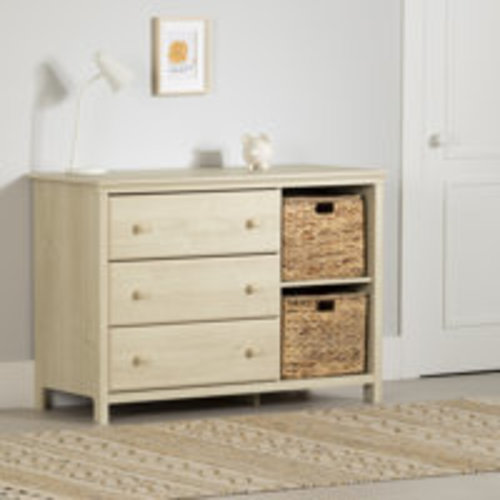 South Shore Cotton Candy 3 Drawer Combo Dresser with Cubbies | Wayfair