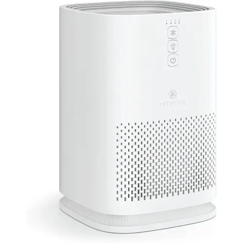 Medify MA-14 Air Purifier with True HEPA H13 Filter 428 ft² per Hour for Smoke, Odors, Pollen, Pets 99.9% Removal to 0.1 Microns White, 1-Pack