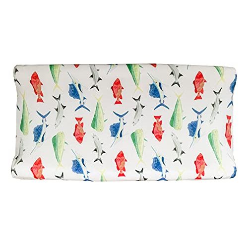 Fish Fitted Changing Pad Cover, Made from Viscose from Bamboo and Spandex Material, Fits Standard Changing Pad, by Florida Kid Co.