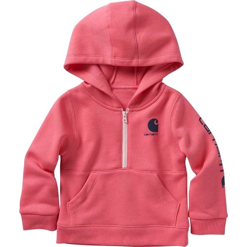 Carhartt Girls' Long-Sleeve Half-Zip Hooded Sweatshirt