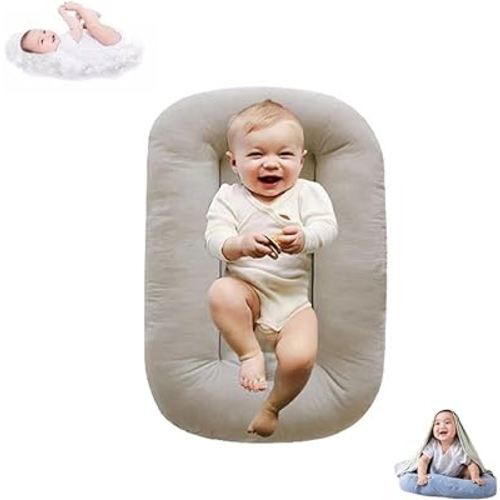 Baby Lounger Snuggle Me Lounger for Infants 0-12 Months, Bionic Design Baby Nest Sleeper Baby Lounger Soft Organic Cotton Breathable Lounger (F)