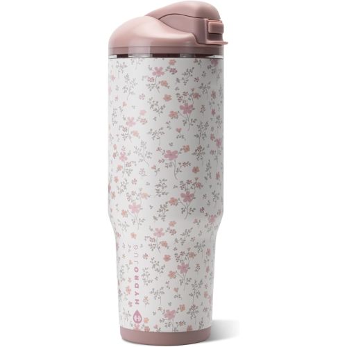 HydroJug Ease2o 40oz Insulated Water Bottle, Straw & Chug Lid, Magnolia