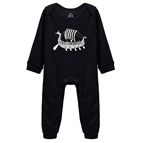 Poemsimai Viking Ship Cute Bodysuit Toddler Rompers for Infant Unisex Baby