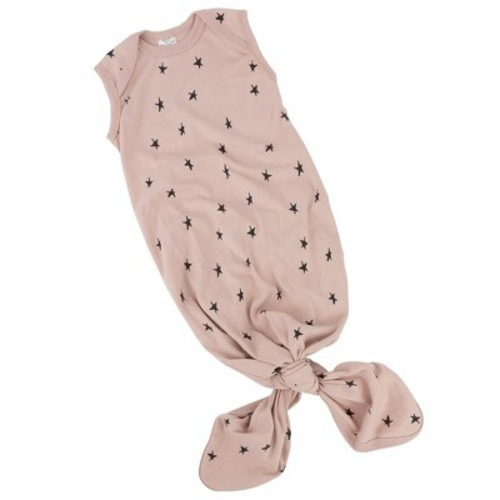 Ely's & Co. Infant Knotted Wearable Blanket, Color: Pink with black stars, Size: 0-6 months