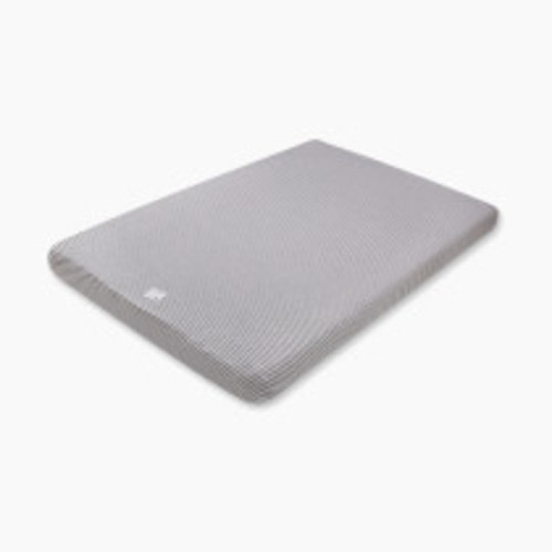 Burt's Bees Baby Fitted Mini Crib Sheet For Portable Play Yards, Pack 'N Plays, And Mini Cribs - Heather Grey Stripe