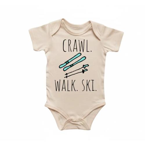 Skiing Skier Baby Onesie® Newborn Cotton Bodysuit Baby Shower Gift