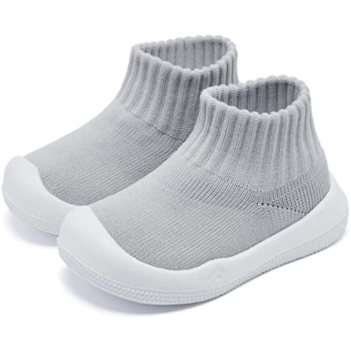 Eashi Baby Boy Girl Non-Skid Indoor Infant Walking Shoes Breathable Warm Elastic Sock Shoes with Memory Sole Protect Toes Outdoor Sneakers