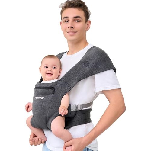Newly Upgraded Baby Carrier Newborn to Toddler - Infant Carrier for Babies 0-36 Months, Ergonomic and Cozy Carrier with Soft Fabrics for Face-in and Face-Out Front, Dark Gray