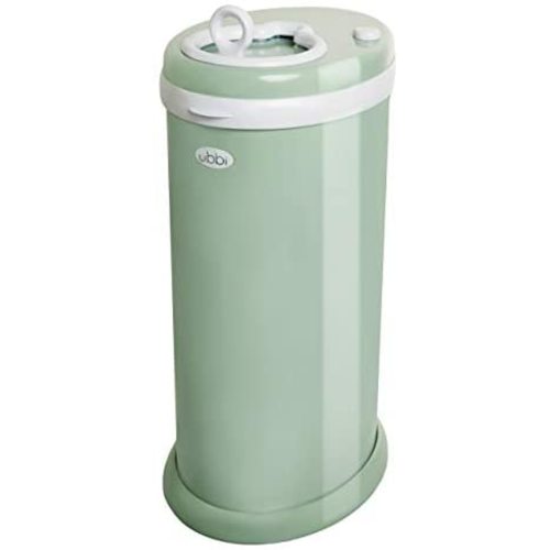 Ubbi Steel Odor Locking, No Special Bag Required, Money Saving, Modern Design, Registry Must-Have Diaper Pail, Sage