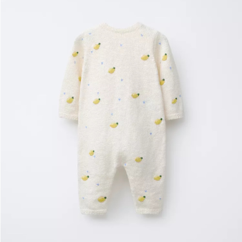 EMBROIDERED LEMON KNIT JUMPSUIT - Ecru | ZARA United States