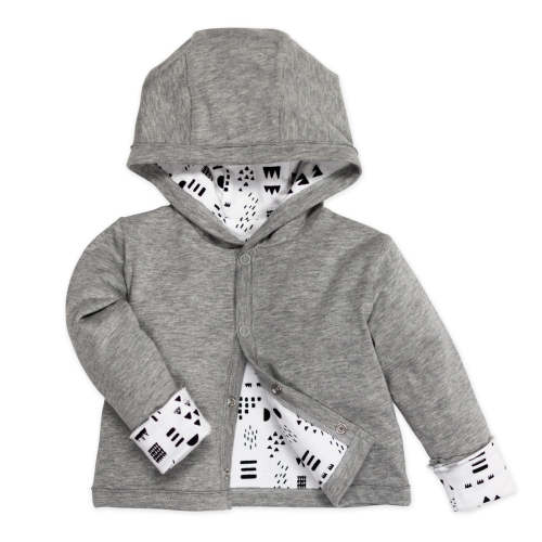 Organic Cotton Reversible Hoodie, Pattern Play | Honest Baby Clothing