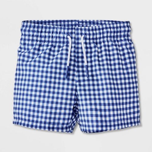 Baby Boys' Gingham Trunk - Cat & Jack™ Blue