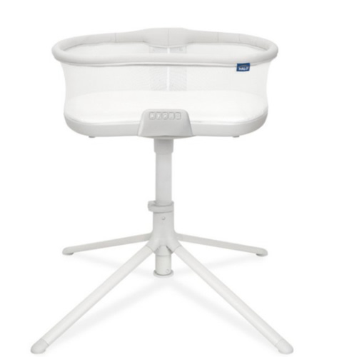 HALO BassiNest Soothing Swivel Sleeper 3.0, Baby Bassinet with Vibration and White Noise, Grey