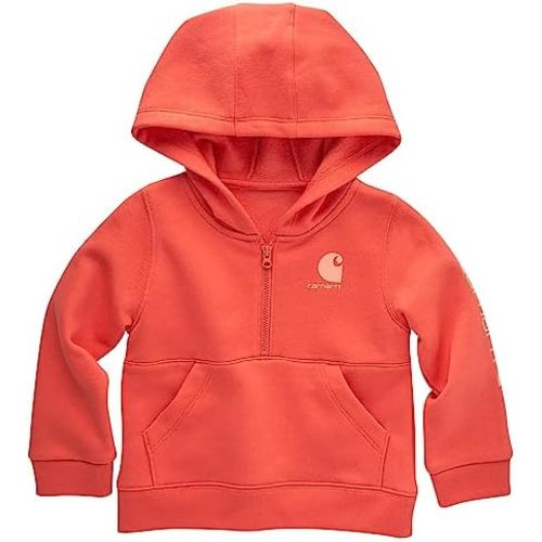 Carhartt Girls' Long-Sleeve Half-Zip Hooded Sweatshirt