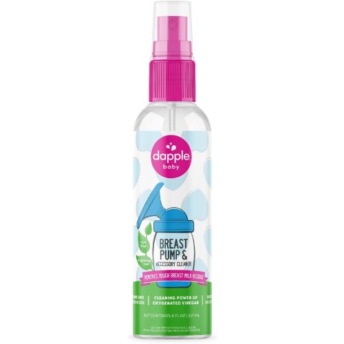 dapple Breast Pump Cleaner Spray Baby, 8 Fl Oz Bottle, Unscented, Plant Based & Hypoallergenic - Removes Milk Residue - Easy Rinse Formula With Oxygenated Vinegar