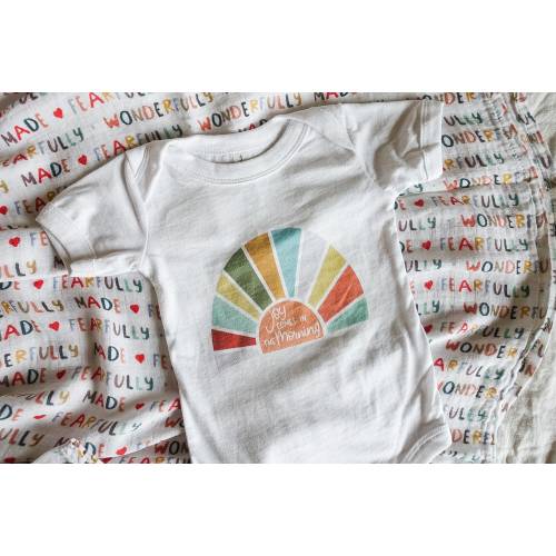 Joy Comes In The Morning Onesie- Bodysuit-Psalms 30:5-Baby Gift
