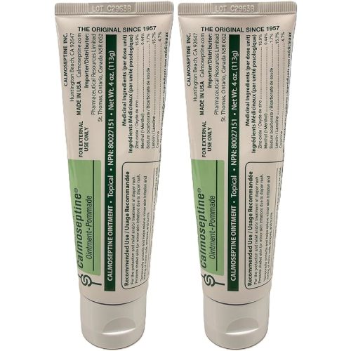 Calmoseptine Ointment for Skin irritations, Diaper Rash, Heat Rash, Insect Bites, and as a Moisture Barrier for Conditions Involving Broken Skin or rashes, 1 Count (Pack of 2)
