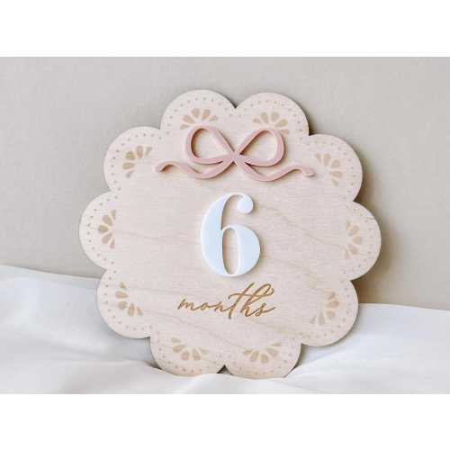 Baby Monthly Milestone Baby Girl Nursery Baby Name Sign for Hospital Baby Girl Milestone Card Hospital Name Sign Bow Milestone Baby Name Bow