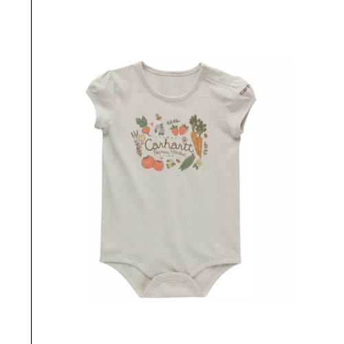 Carhartt Baby Girls' Farmers Market Short-Sleeve Bodysuit