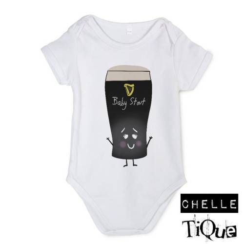 Baby Stout Baby Grow // Dublin Stout, Ireland, Irish Baby Gift, Funny Baby Gift, Baby Shower