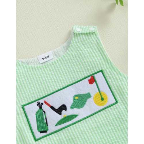 Baby Golf Onsie, Masters Inspired Baby Onsie, Golf Baby, Baby Masters, Augusta Golf Baby, Seersucker Baby Onsie