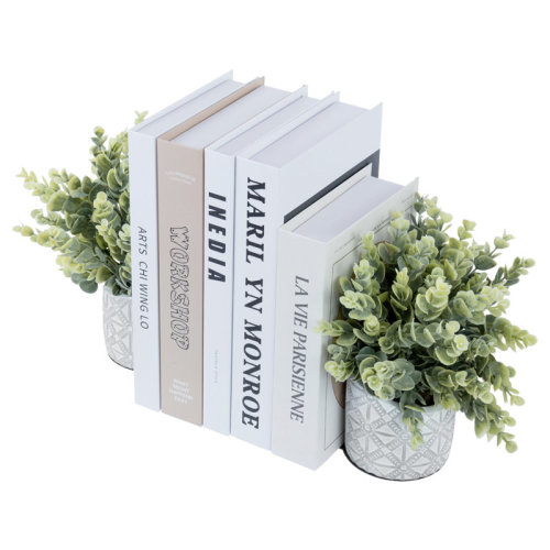 Primrue Decorative Artificial Eucalyptus Plant Bookend Set | Wayfair
