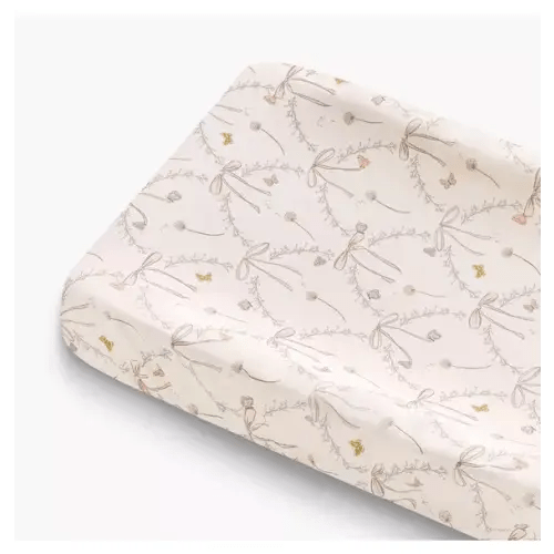 Brands We Love Bows & Butterfly Kisses Changing Pad Cover - Pink by Janie and Jack