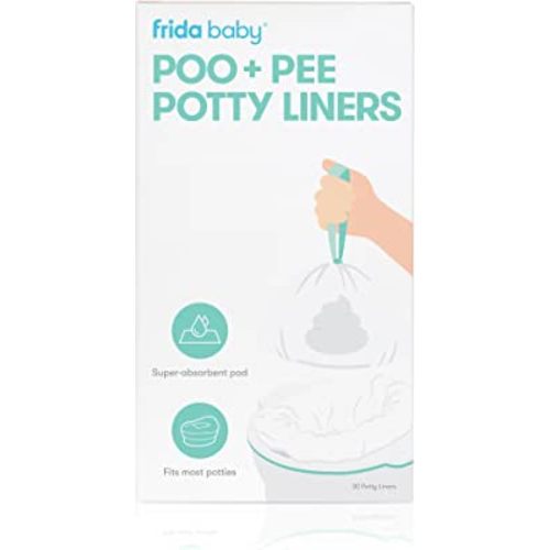 Frida Baby Poo + Pee Potty Liners | Leak-Proof, Super-Absorbent Liners Potty Bags | Fits Most Potty Chairs for Easy Cleanup