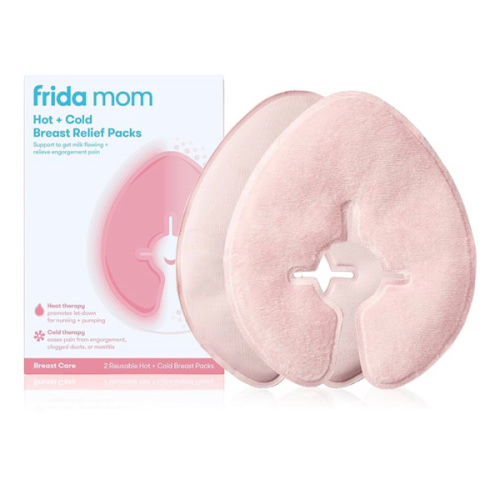 Frida Mom Breast Therapy Packs, Breast Pads, Cold & Hot Pack for Pain Relief, Breastfeeding Essentials for Lactation Support, Mastitis, Engorgement and Pump Aid, Postpartum Recovery, 2pk