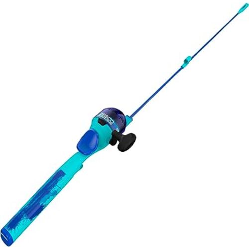 Zebco Splash Kids Spincast Reel and Fishing Rod Combo, 29" Durable Floating Fiberglass Rod with Tangle-Free Design, Oversized Reel Handle Knob, Pre-Spooled with 6-Pound Zebco Fishing Line